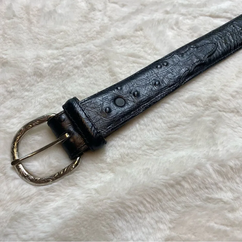Black Leather Belt Size 50